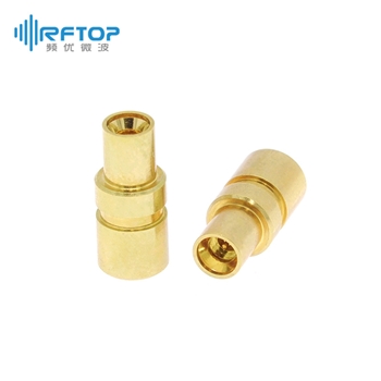 SSMP(GPPO,SMPM)公 全擒纵毫米波同轴负载, DC-40GHz, 2W, 圆形, 接头黄铜镀金 - RT402MPM