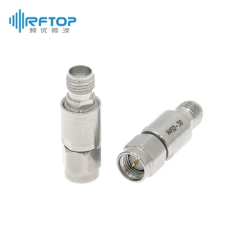 SMA同轴固定衰减器|专业型, DC-4GHz, 2W, 1-60dB, 双向, 公-母, 圆形, 接头不锈钢 - R4S2-XX