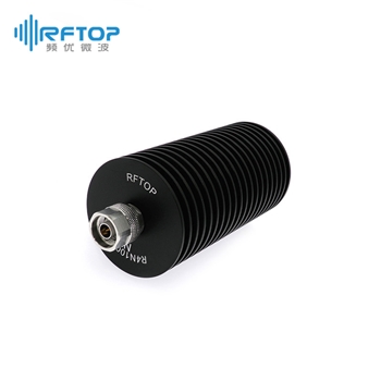 N大功率同轴固定衰减器，DC-4GHz, 100W, 6-60dB，单向，公输入，母输出，圆形，接头铜镀三元合金 - R4N100U-XX