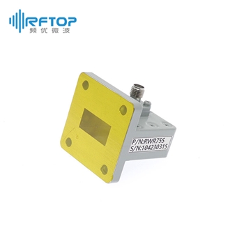WR75(BJ120) 转 SMA母头波导同轴转换器, 9.84-15GHz, 正交, FBP120正方形法兰 - RWR75S