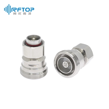 L29(DIN 7/16)母 转 4.3-10公 转接器|精密型, 低互调, DC-6GHz, 黄铜镀三元合金 - RAL06D13