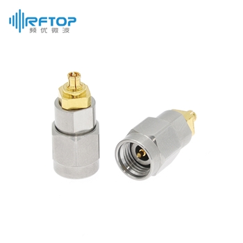 2.92mm公 转 SSMP(GPPO\SMPM)母 精密转接器|不锈钢+铍铜镀金，DC-40GHz - RA4021-2