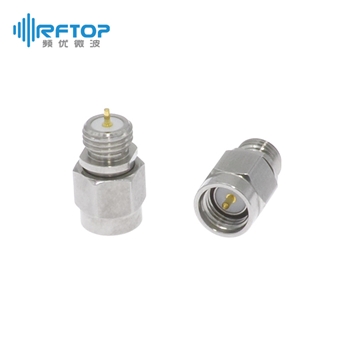 SMA公穿墙金属穿墙连接器, DC-18GHz, 尾针直径0.75mm - RC18SM-MYD075