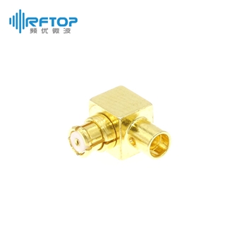 SMP(GPO)母头电缆连接器, DC-10GHz, 90度直弯, 焊接 - RC10PFW-B001-GBC