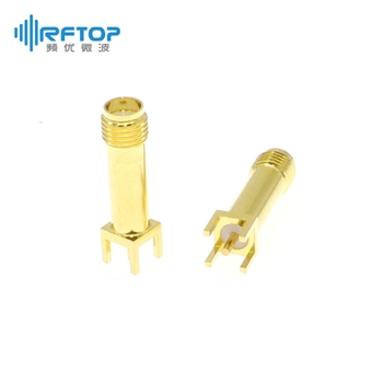 SMA母头插孔焊接PCB连接器, DC-18GHz, 安装孔距5.1mm, 尾针直径1.3mm - RC18SF-STH13-GBA-2