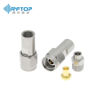 2.92mm公头精密电缆连接器, DC-40GHz, 适配电缆3506系列, 焊接 - RC40KM-B220A