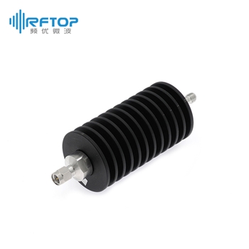 SMA同轴固定衰减器，DC-1GHz, 20W, 60-110dB，双向，公-母，圆形，接头铜镀三元合金 - R1S20-XX
