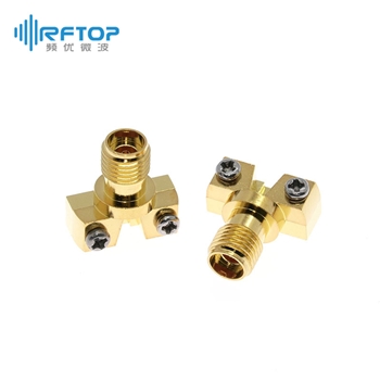 2.92mm母头端接免焊PCB连接器, DC-40GHz, 2孔法兰, 安装孔距9.5mm, 尾针直径0.3mm - RC40F-EL03-GBA