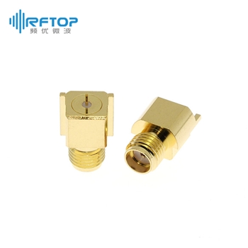 SMA母头表贴焊接PCB连接器, DC-18GHz, 尾针直径0.5mm - RC18SF-SSM05-GBA