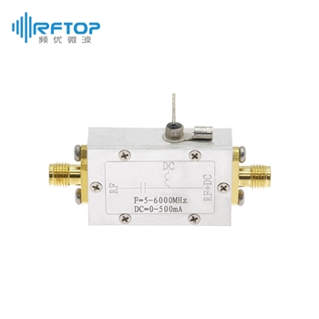 SMA双母头偏置器，5MHz-6GHz， DC 50V，0.5A，接头黄铜镀三元合金 - RBT6S50