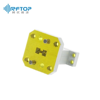 WRD1800 转 SMP(GPO)公头毫米波双脊波导同轴转换器|精密型, 18-40GHz, FPWRD1800矩形法兰, 端接 - RWRD1800P-18