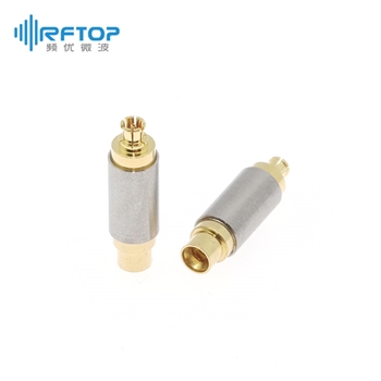 SSMP(GPPO,SMPM)公头 全擒纵 转 SSMP(GPPO,SMPM)母头 内隔直器, 9KHz-18GHz, 50V, 不锈钢+黄铜镀金+铍铜镀金- RBK18SP50