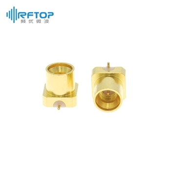 SSMP(GPPO,SMPM)公头 全擒纵表贴焊接PCB连接器, DC-30GHz, 尾针直径0.32mm- RC40SPM-SSM031-GBA