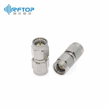 SMA公头 转 SMA公头 转接器|普军级, DC-26.5GHz, 不锈钢- RA18S02-2