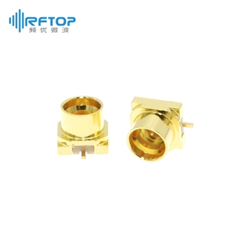 SMP(GPO)公头 光孔PCB表贴焊接连接器, DC-26.5GHz, 尾针直径0.4mm- RC27PMS-SSM04-GBA