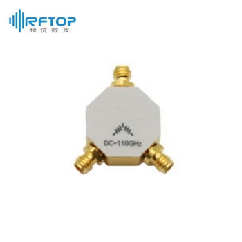 1.0mm一分二毫米波电阻式功分器|普军级, DC-110GHz, 1W, 接头铜镀金- RPD110W2