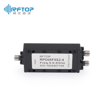 SMA一分二微带式功分器|专业型, 0.5-8GHz, 20W, 接头不锈钢- RPD05F8S2-4