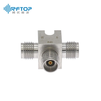 2.92mm一分二电阻式功分器|普军级, DC-26.5GHz, 5W, 接头不锈钢, 三通低驻波A型- RPD27K2-A