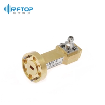 WR15(BJ620) 转 1.0mm母头毫米波波导同轴转换器|精密型, 50-75GHz, FUGP620圆形法兰, 正交, 腔体铜镀金- RWR151