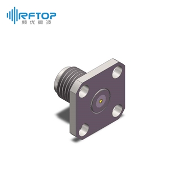 SMA母头4孔法兰可拆卸连接器, DC-26.5GHz, 安装孔距8.6mm- RC27SF-UF4D01-XX