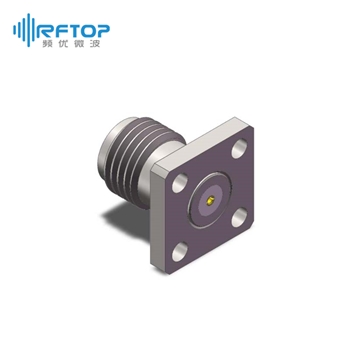 SMA母头4孔法兰可拆卸连接器, DC-26.5GHz, 安装孔距6.35mm- RC27SF-UF4D02-XX