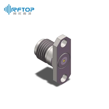SMA母头2孔法兰可拆卸连接器, DC-26.5GHz, 安装孔距12.2mm- RC27SF-UF2D04-XX