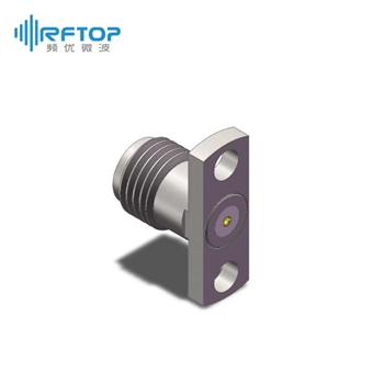 SMA母头2孔法兰可拆卸连接器, DC-26.5GHz, 安装孔距10.2mm- RC27SF-UF2D05-XX