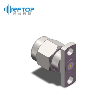 SMA公头2孔法兰可拆卸连接器, DC-26.5GHz, 安装孔距10.2mm- RC27SM-UF2D05-XX