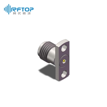2.92mm母头2孔法兰毫米波可拆卸连接器, DC-40GHz, 安装孔距10.2mm- RC40KF-UF2D05-XX