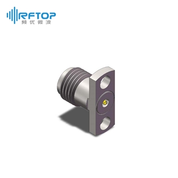 2.92mm母头2孔法兰毫米波可拆卸连接器, DC-40GHz, 安装孔距8.9mm- RC40KF-UF2D06-XX