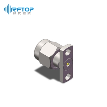2.92mm公头2孔法兰毫米波可拆卸连接器, DC-40GHz, 安装孔距10.2mm- RC40KM-UF2D05-XX
