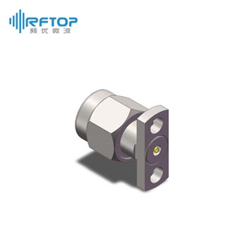 2.92mm(K,SK)公双孔法兰毫米波可拆卸连接器, DC-40GHz, 安装孔距8.6mm - RC40KM-UF2D07-XX