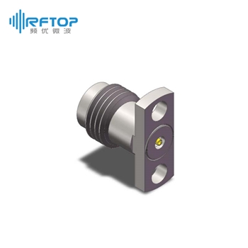2.4mm母头2孔法兰毫米波可拆卸连接器, DC-50GHz, 安装孔距8.9mm- RC50UF-UF2D06-XX