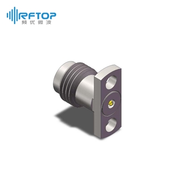 2.4mm母头2孔法兰毫米波可拆卸连接器, DC-50GHz, 安装孔距8.6mm- RC50UF-UF2D07-XX