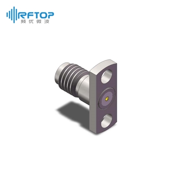 SSMA母头2孔法兰毫米波可拆卸连接器, DC-40GHz, 安装孔距8.9mm- RC40SAF-UF2D06-XX