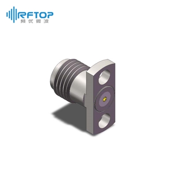 SMA母头2孔法兰可拆卸连接器, DC-26.5GHz, 安装孔距8.33mm- RC27SF-UF2D08-XX