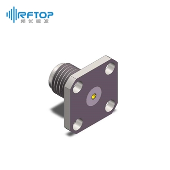 SMA母头4孔法兰可拆卸连接器, , DC-26.5GHz, 安装孔距8.6mm- RC27SF-UF4D51-XX