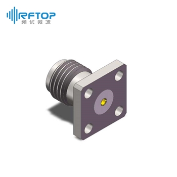 SMA母头4孔法兰可拆卸连接器, , DC-26.5GHz, 安装孔距6.35mm- RC27SF-UF4D52-XX