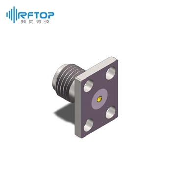 SMA母头4孔法兰可拆卸连接器, , DC-26.5GHz, 安装孔距8.64mm×5.64mm- RC27SF-UF4D53-XX