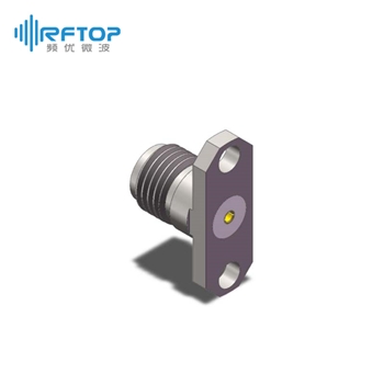SMA母头2孔法兰可拆卸连接器, , DC-26.5GHz, 安装孔距12.2mm- RC27SF-UF2D54-XX