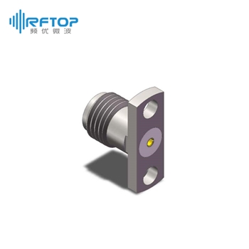 SMA母头2孔法兰可拆卸连接器, , DC-26.5GHz, 安装孔距10.2mm- RC27SF-UF2D55-XX