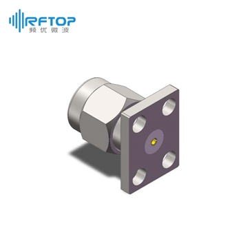 SMA母头4孔法兰可拆卸连接器, , DC-26.5GHz, 安装孔距8.64mm×5.64mm- RC27SM-UF4D53-XX