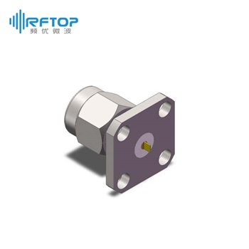 SMA公头4孔法兰直连穿墙连接器, , DC-26.5GHz, 安装孔距8.6mm- RC27SM-TF4D51-XX