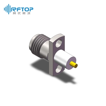 SMA母头2孔法兰介质穿墙连接器, , DC-26.5GHz, 安装孔距8.9mm- RC27SF-PF2D56-XX