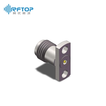 3.5mm母头2孔法兰毫米波可拆卸连接器, DC-33GHz, 安装孔距8.9mm- RC34QF-UF2D06-XX