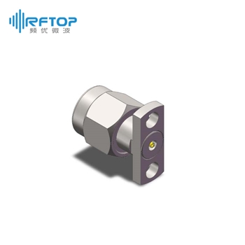 2.92mm公头2孔法兰毫米波可拆卸连接器, DC-40GHz, 安装孔距8.9mm- RC40KM-UF2D06-XX