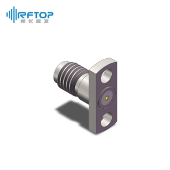 SSMA母头2孔法兰毫米波可拆卸连接器, DC-40GHz, 安装孔距8.6mm- RC40SAF-UF2D07-XX