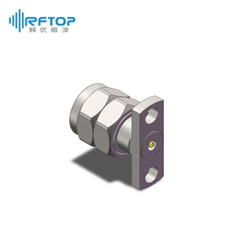 2.4mm公头2孔法兰毫米波可拆卸连接器, DC-50GHz, 安装孔距10.2mm- RC50UM-UF2D05-XX