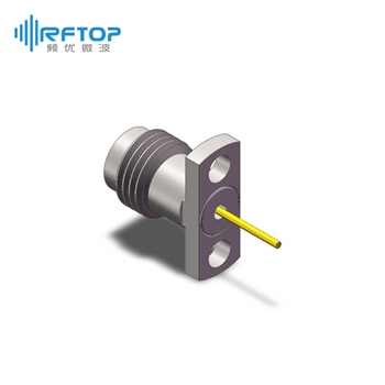 2.4mm母头2孔法兰毫米波空气线穿墙连接器, DC-50GHz, 安装孔距8.6mm- RC50UF-AF2D07-XX