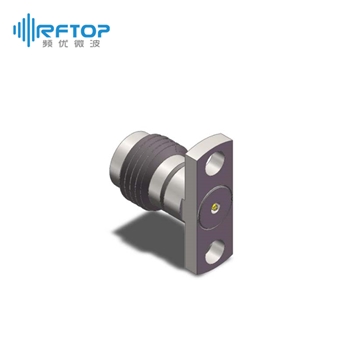 1.85mm母头2孔法兰毫米波可拆卸连接器, DC-67GHz, 安装孔距10.2mm- RC67VF-UF2D05-XX